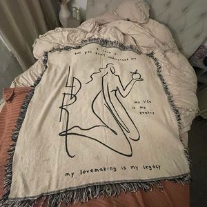 RARE Lana Del Rey NFR Tour "Poetry" Woven Blanket - Official / Sold Out